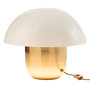 Voir la diapositive 2 : Paris Prix Lampe à Poser  Champignon Métal  40cm Blanc & Or