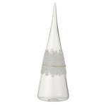 Paris Prix Cône Glace en Verre  Diamant  28cm Transparent