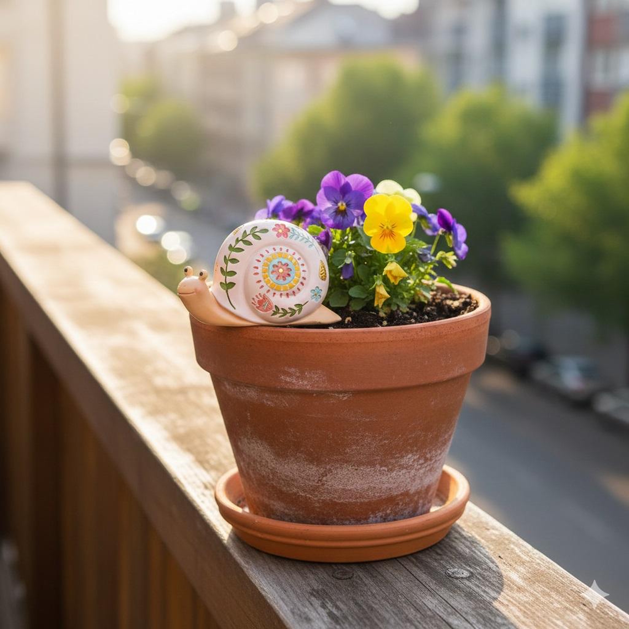Voir la diapositive 2 : Eden Escargot décor floral de jardin