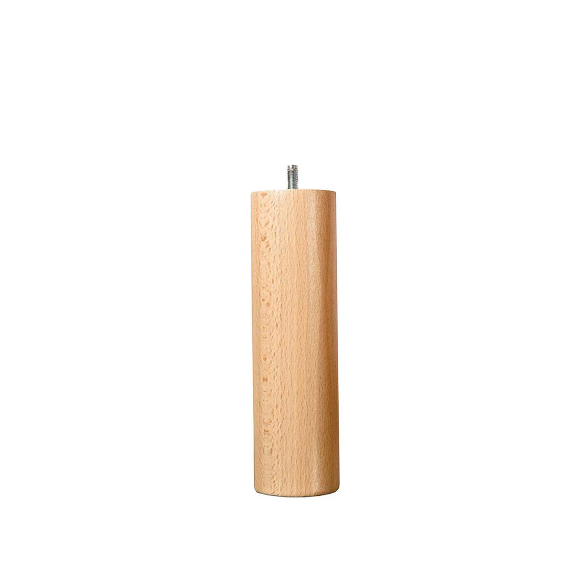Voir la diapositive 2 : BELLECOUR BELLECOUR LITERIE | Jeu de pieds de lit cylindriques en bois (lot de 4)