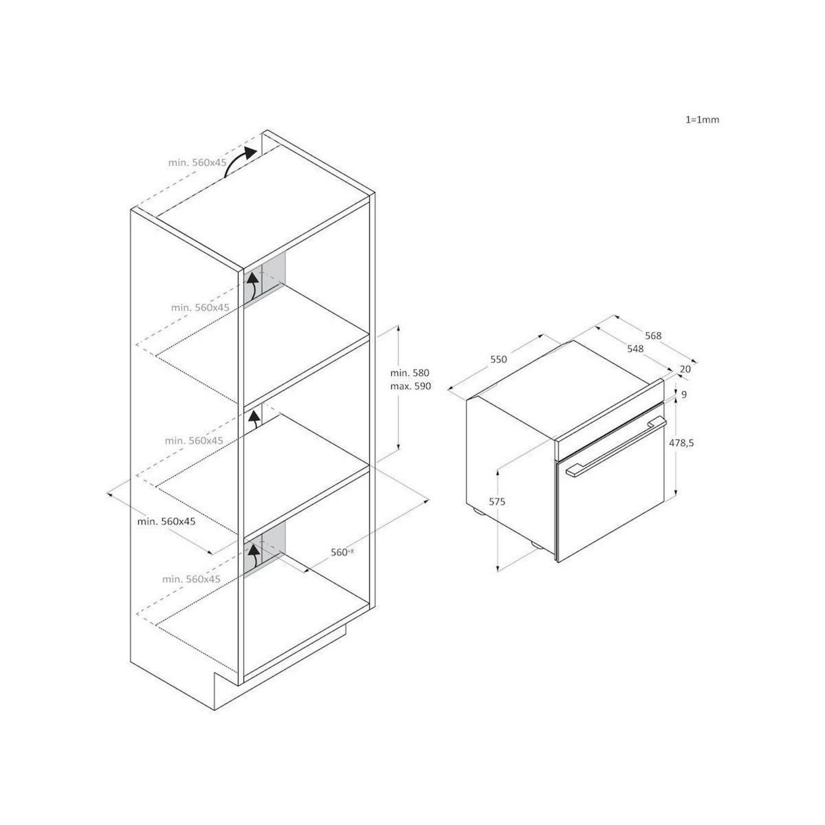 Rosieres Four encastrable RO6 M5TB3YTB TourneBroche