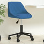 Voir la diapositive 1 : VIDAXL Chaise pivotante de bureau Bleu Velours