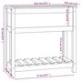Voir la diapositive 6 : VIDAXL Jardiniere avec etagere Marron miel 82,5x34,5x81 cm Bois de pin