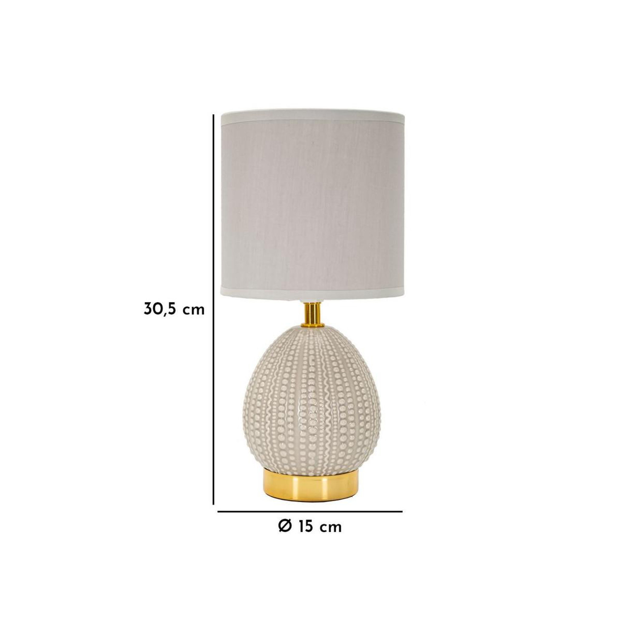 Voir la diapositive 6 : Paris Prix Lampe à poser en céramique  flavi  30cm gris