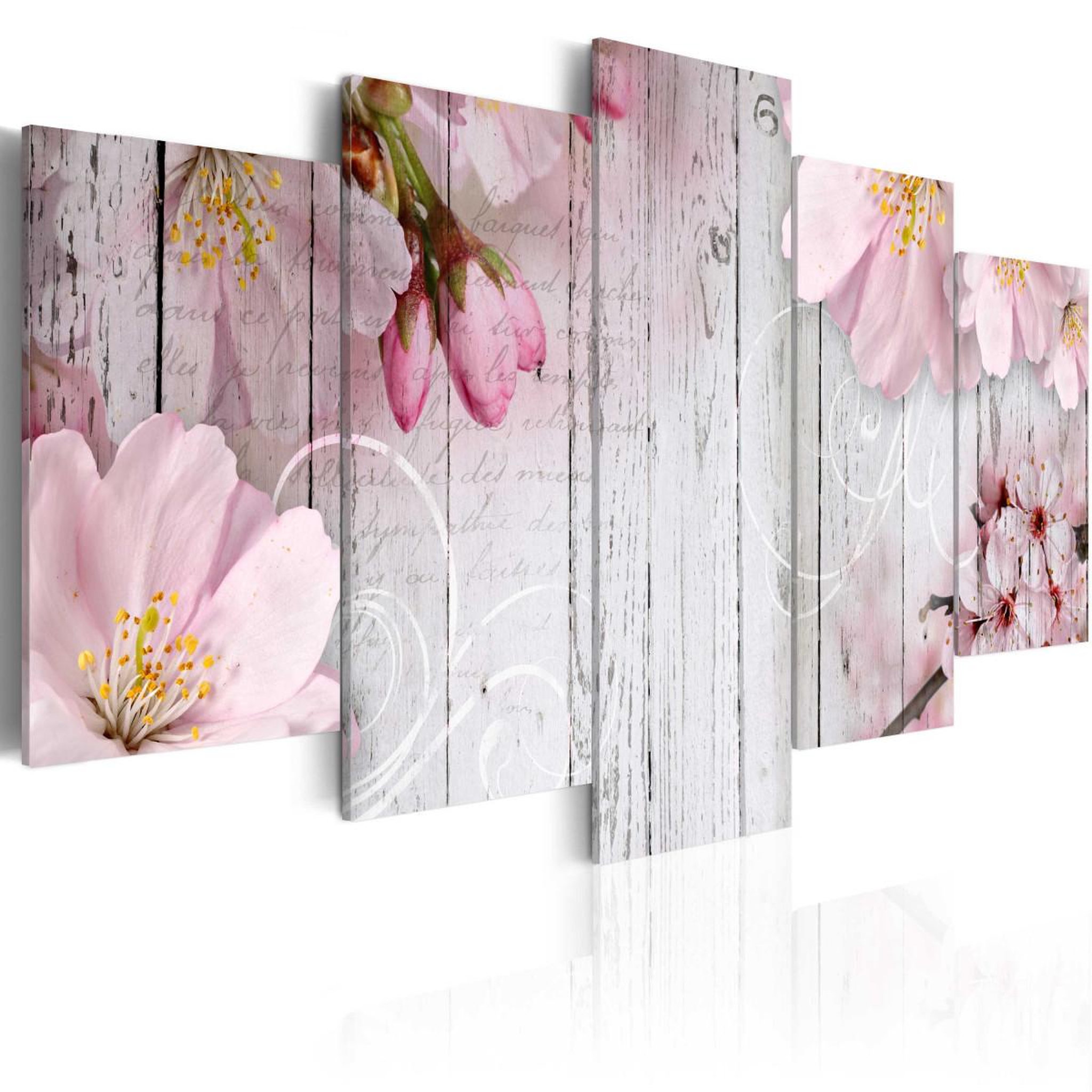 Paris Prix Tableau imprimé  délicatesse florale. Coloris disponibles : Multicolore