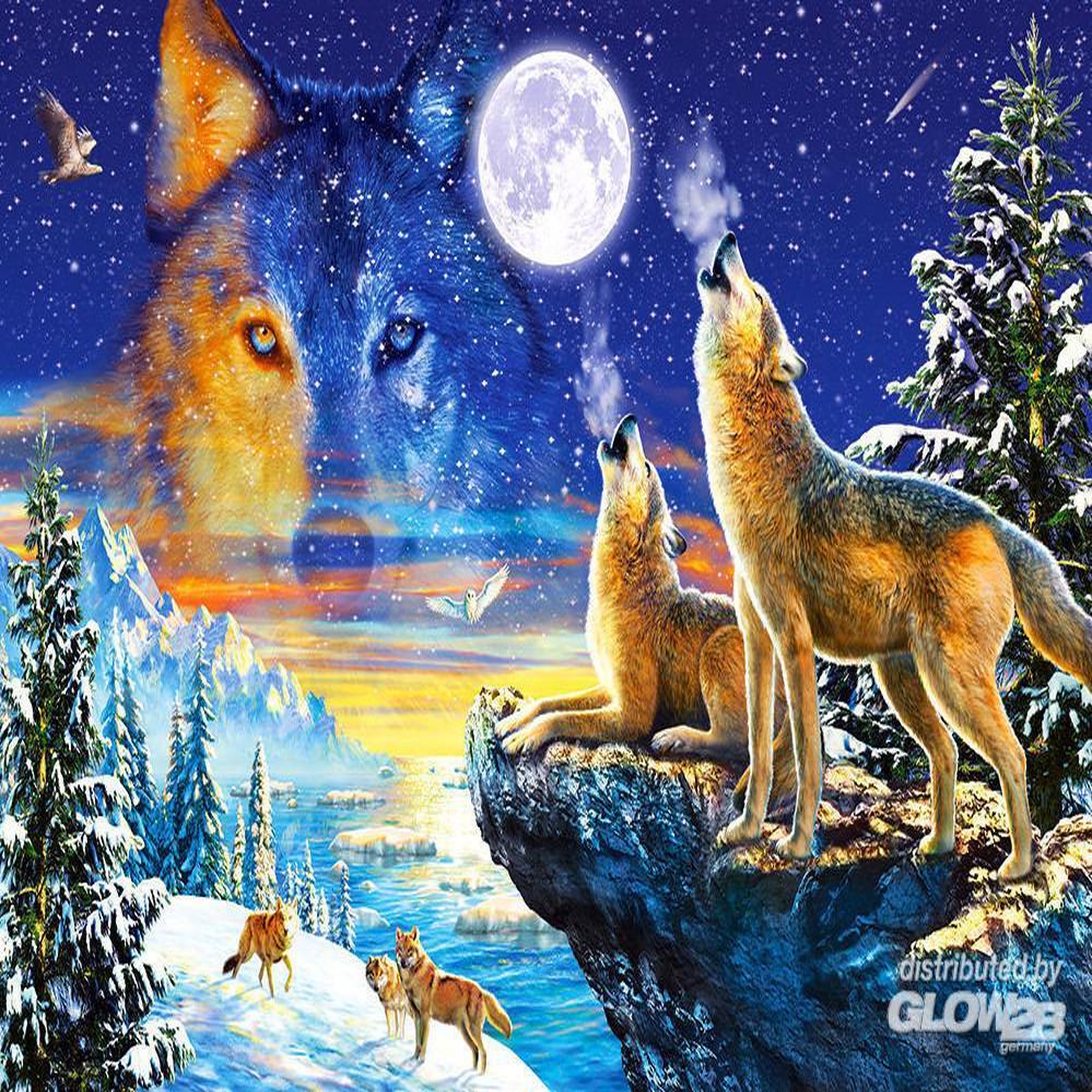 Voir la diapositive 4 : Castorland Puzzle 1000 pièces : Le hurlement des loups