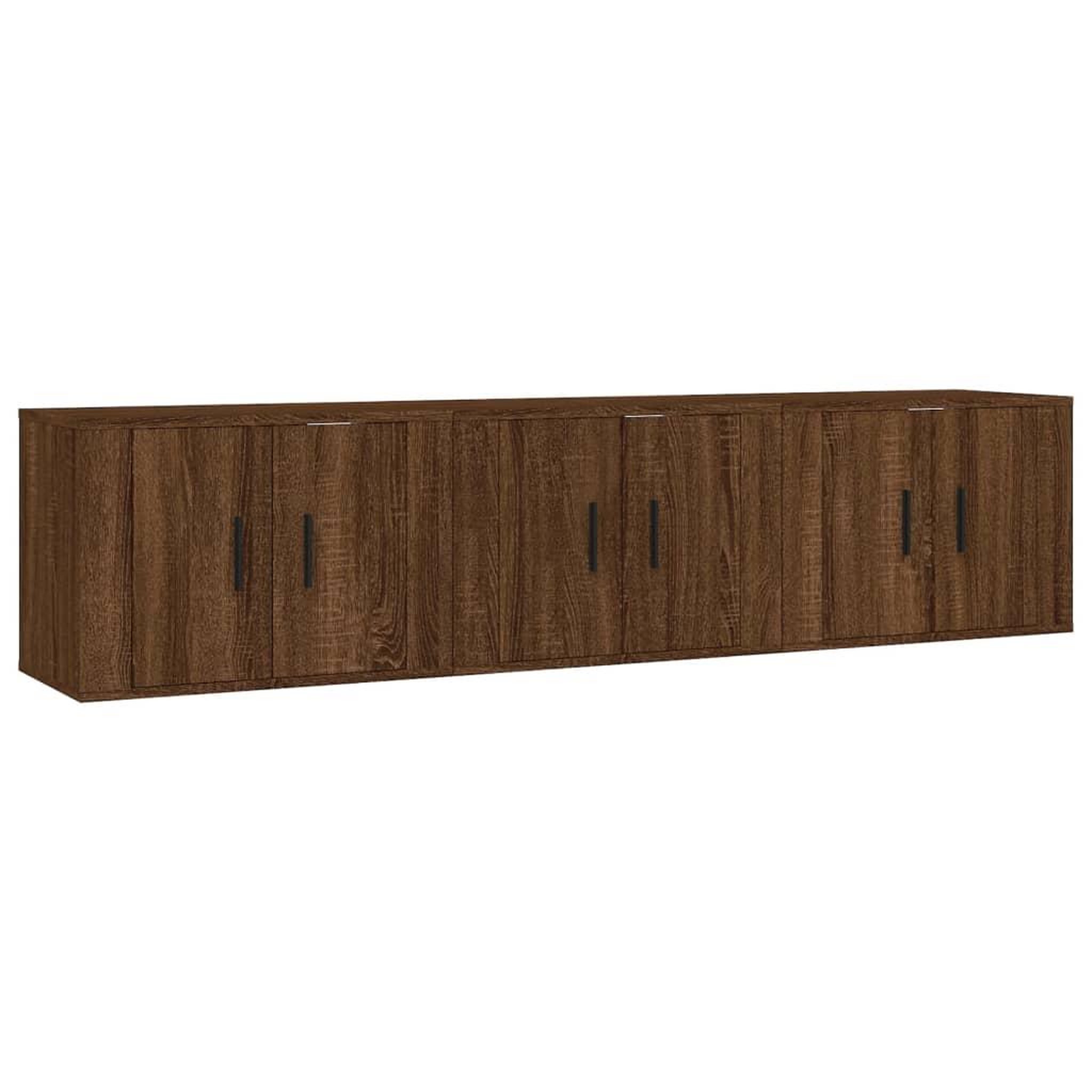 Voir la diapositive 2 : VIDAXL Meubles TV muraux 3 pcs chene marron 57x34,5x40 cm