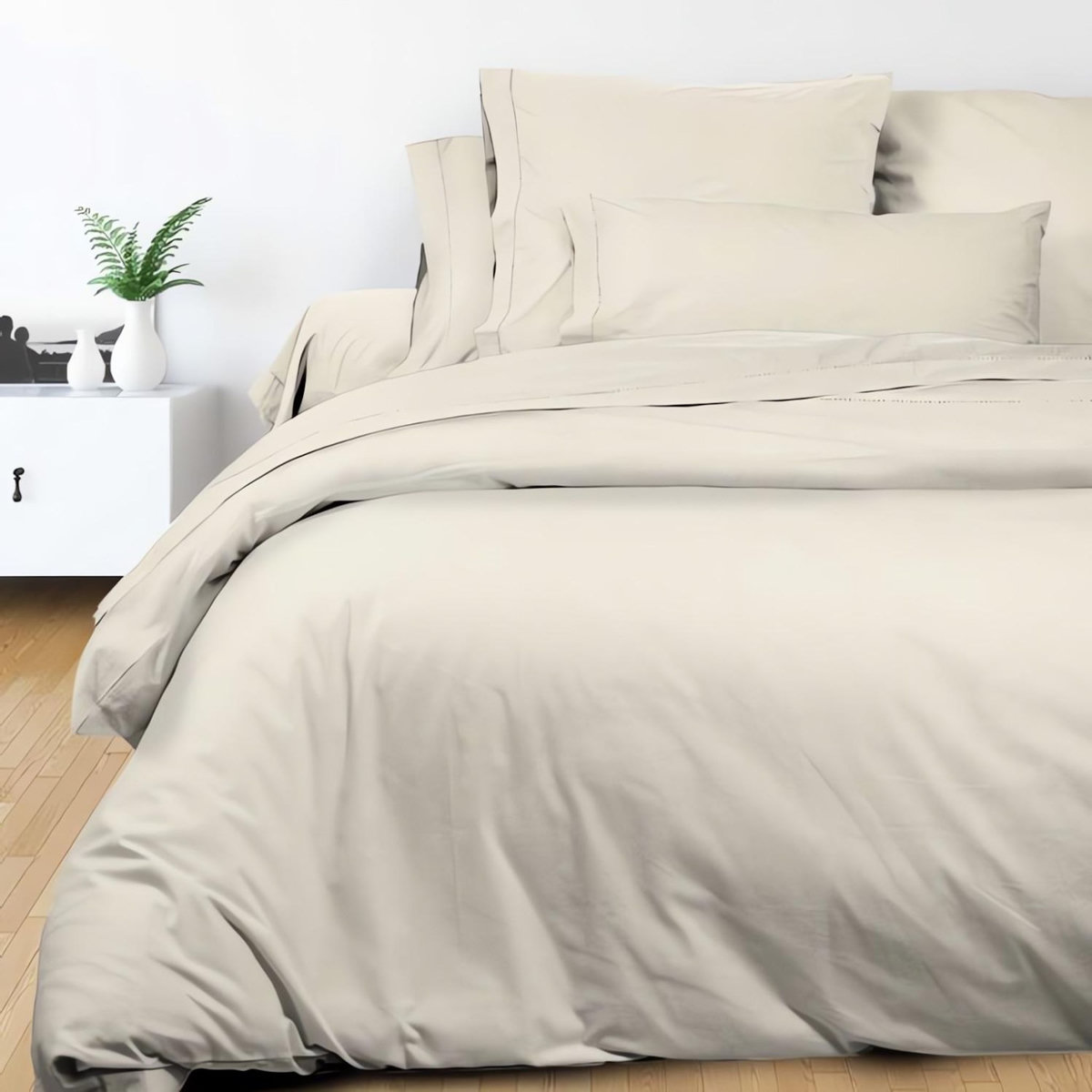 SOLEIL D'OCRE Taie de traversin en coton 45x185 cm PERCALE, par Soleil d'ocre