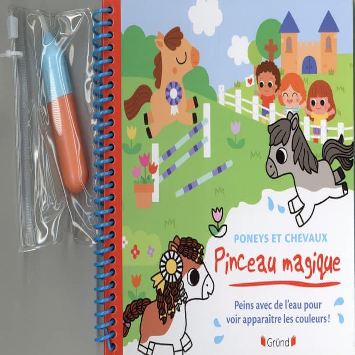 PONEYS ET CHEVAUX. PEINS AVEC DE L'EAU POUR VOIR APPARAITRE LES COULEURS ! AVEC 1 PINCEAU, Rousseau Stéphanie