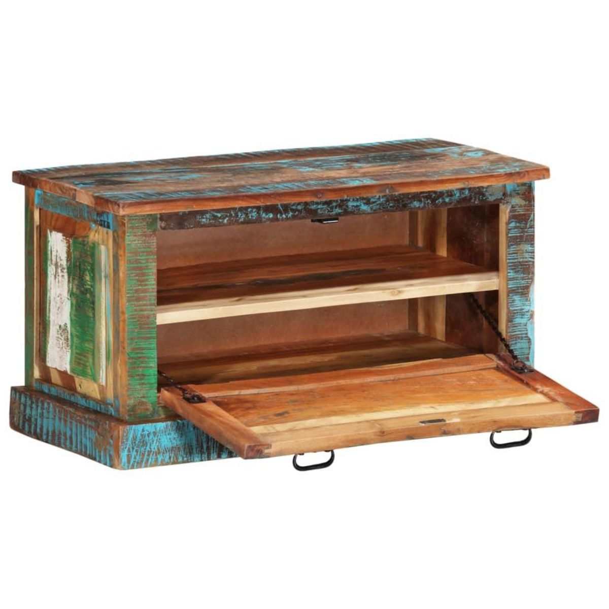 VIDAXL Banc de rangement de chaussures Bois de recuperation