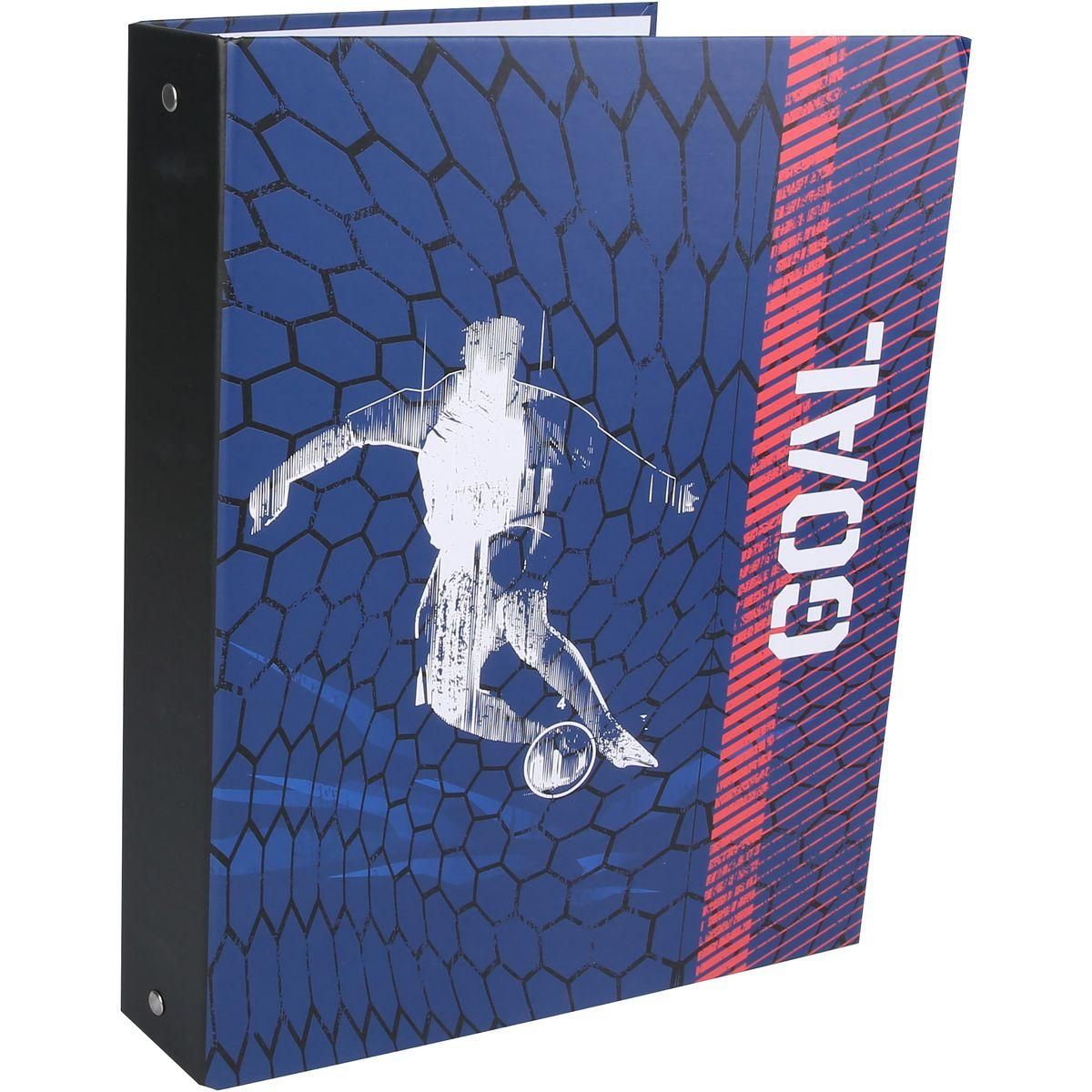 AUCHAN Classeur A4 rigide 4 anneaux dos 40mm FOOTBALL
