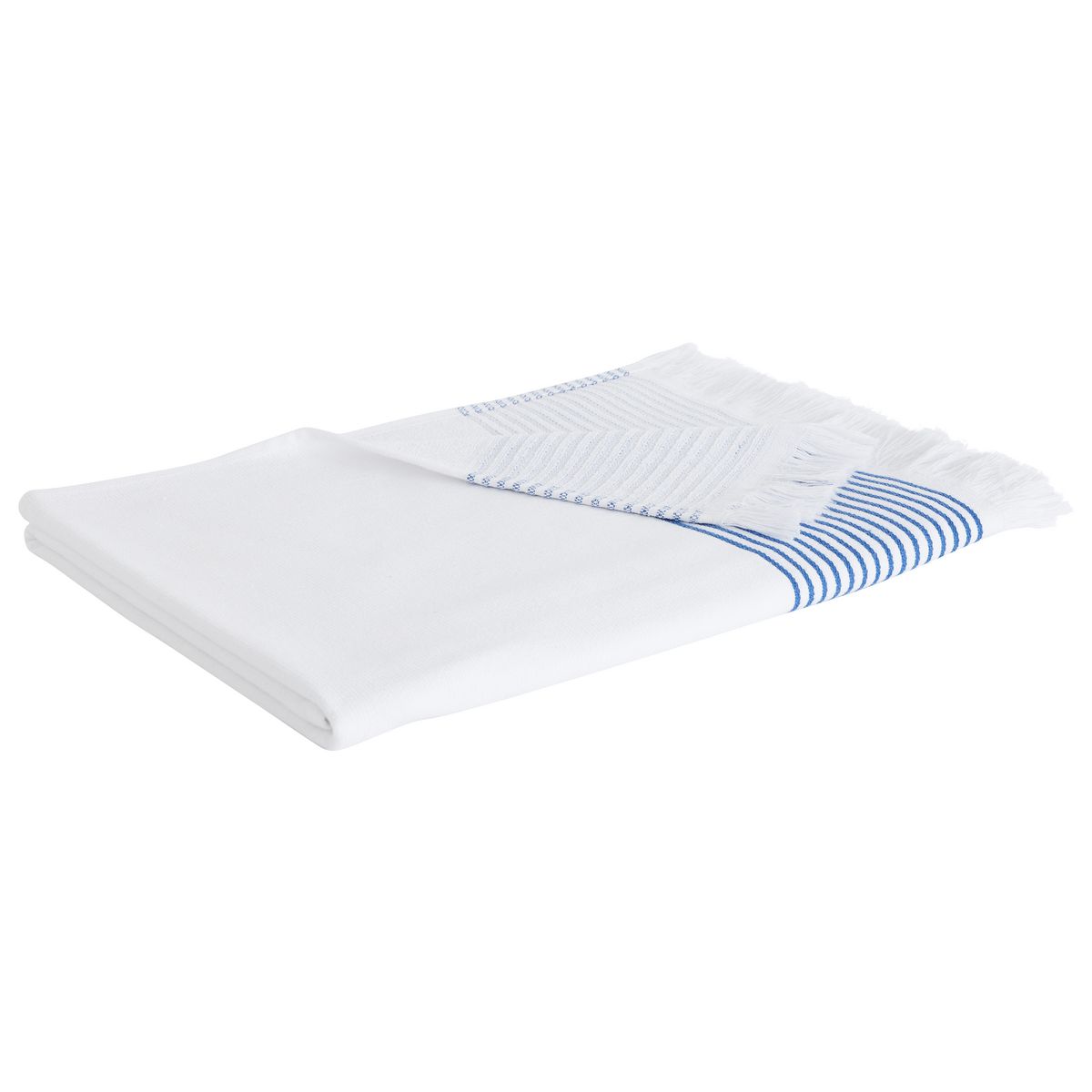 ACTUEL Foutah de plage en coton 280g/m² finition frange CORFOU