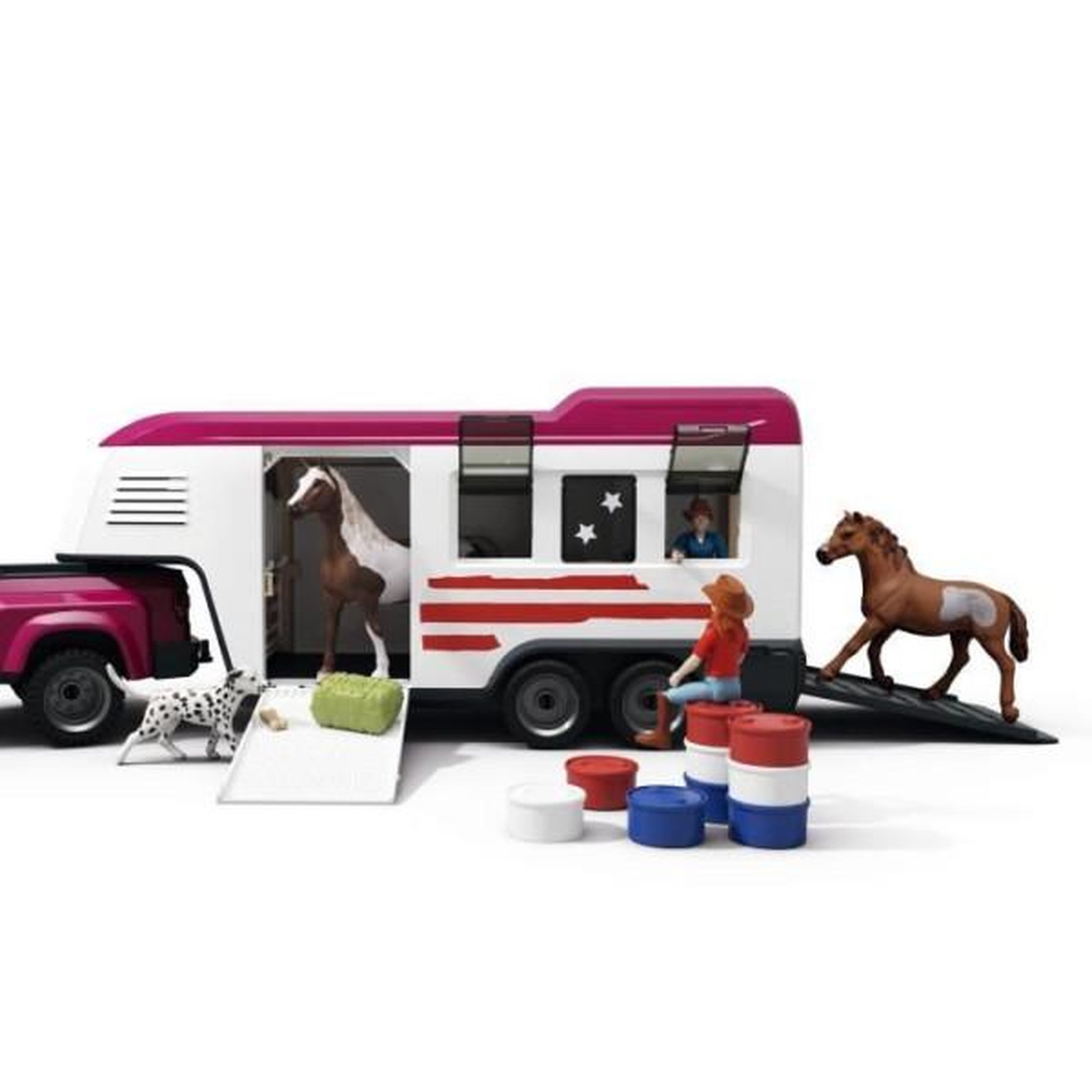 Voir la diapositive 5 : Schleich Coffret Pick-up et sa grande remorque équestre, Schleich 42705 Gamme Horse Club