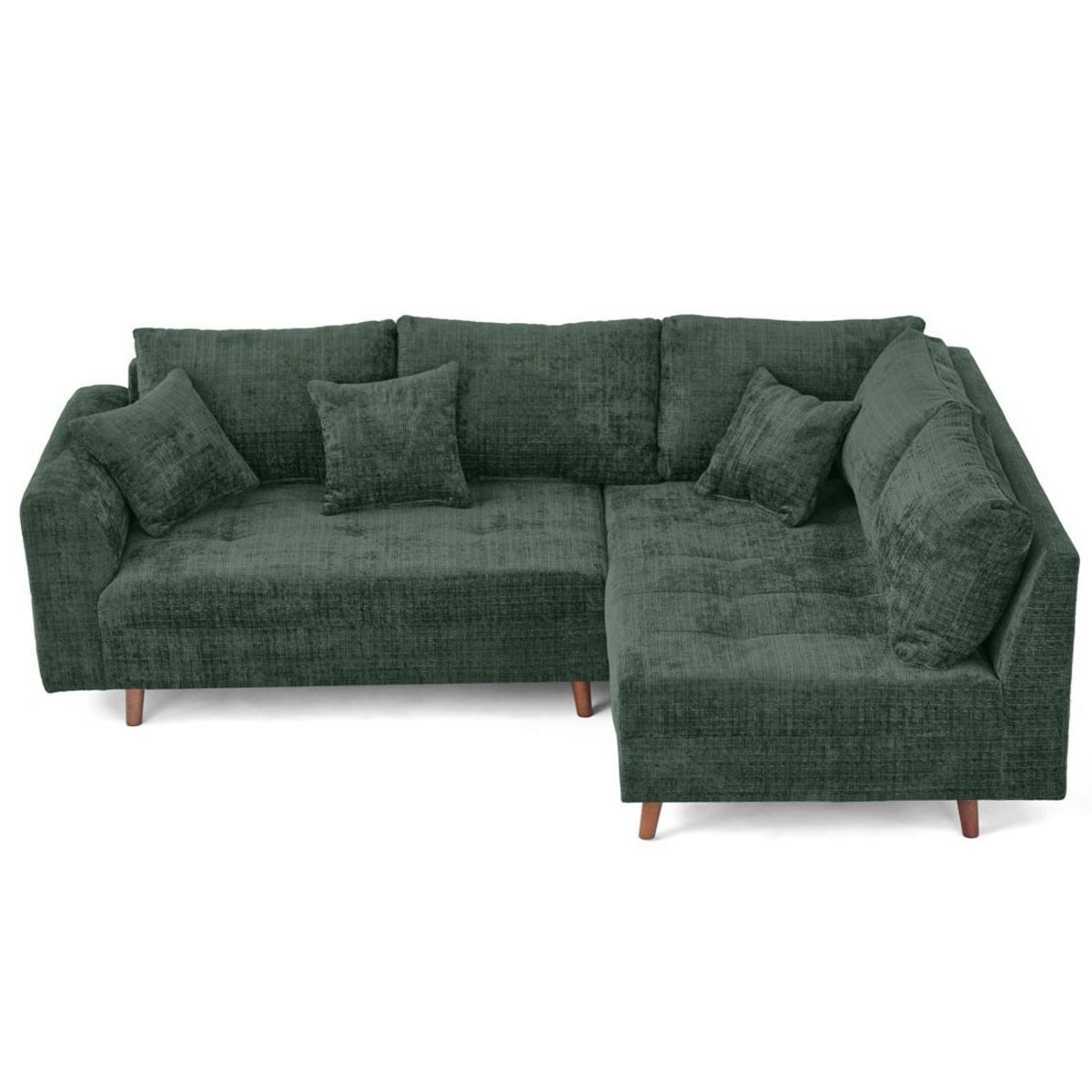 LISA DESIGN Rune - canapé d'angle droit 4 places en velours texturé