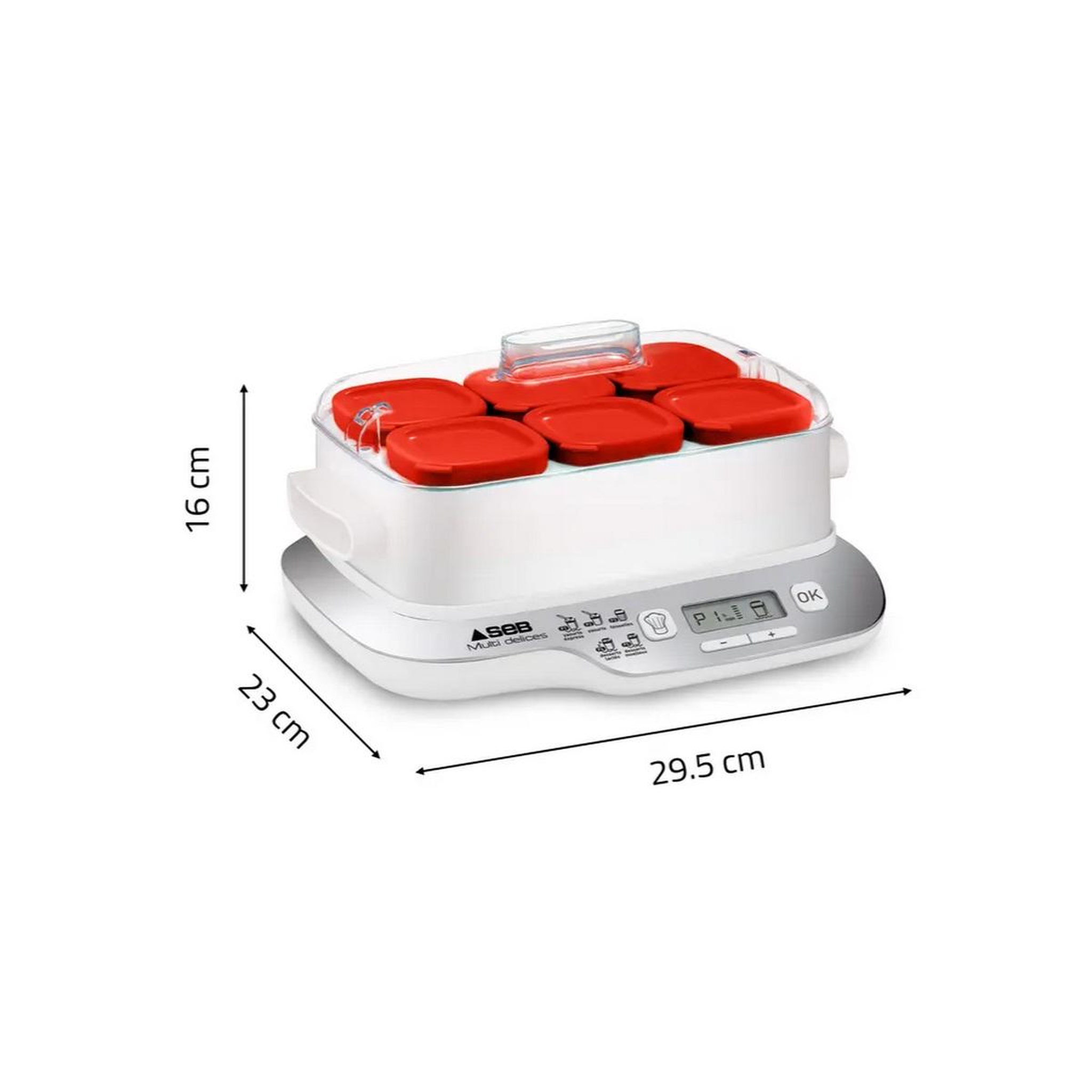 Voir la diapositive 4 : TEFAL Yaourtière 6 pots rouge - yy5425fb
