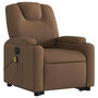 Voir la diapositive 3 : VIDAXL Fauteuil inclinable de massage electrique Marron Tissu