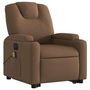 Voir la diapositive 3 : VIDAXL Fauteuil inclinable de massage electrique Marron Tissu