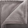 Voir la diapositive 2 : ATMOSPHERA Grand plaid en Flanelle uni - 180x130 cm - Gris