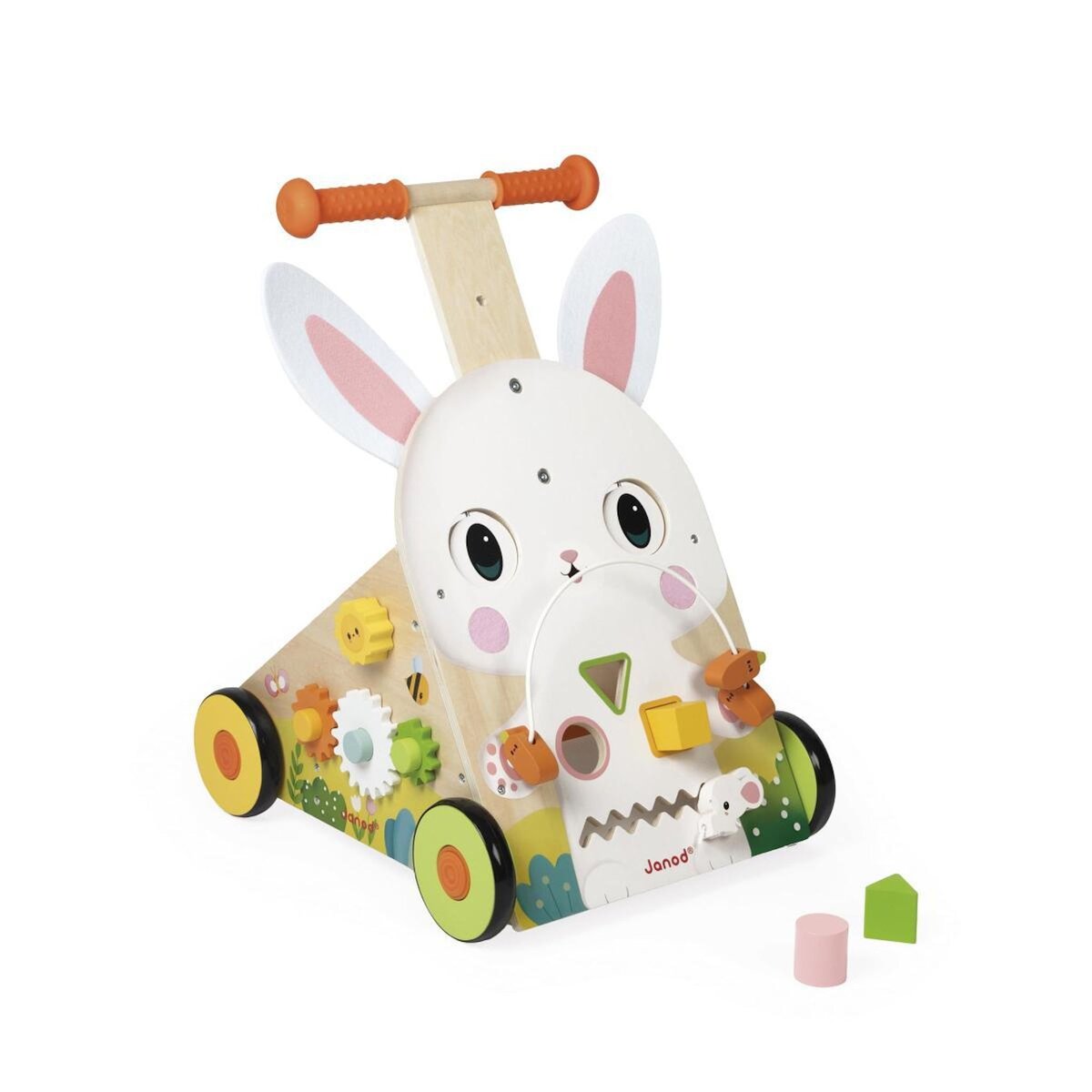 Juratoys-Janod Chariot de marche multi activité la ferme petit lapin