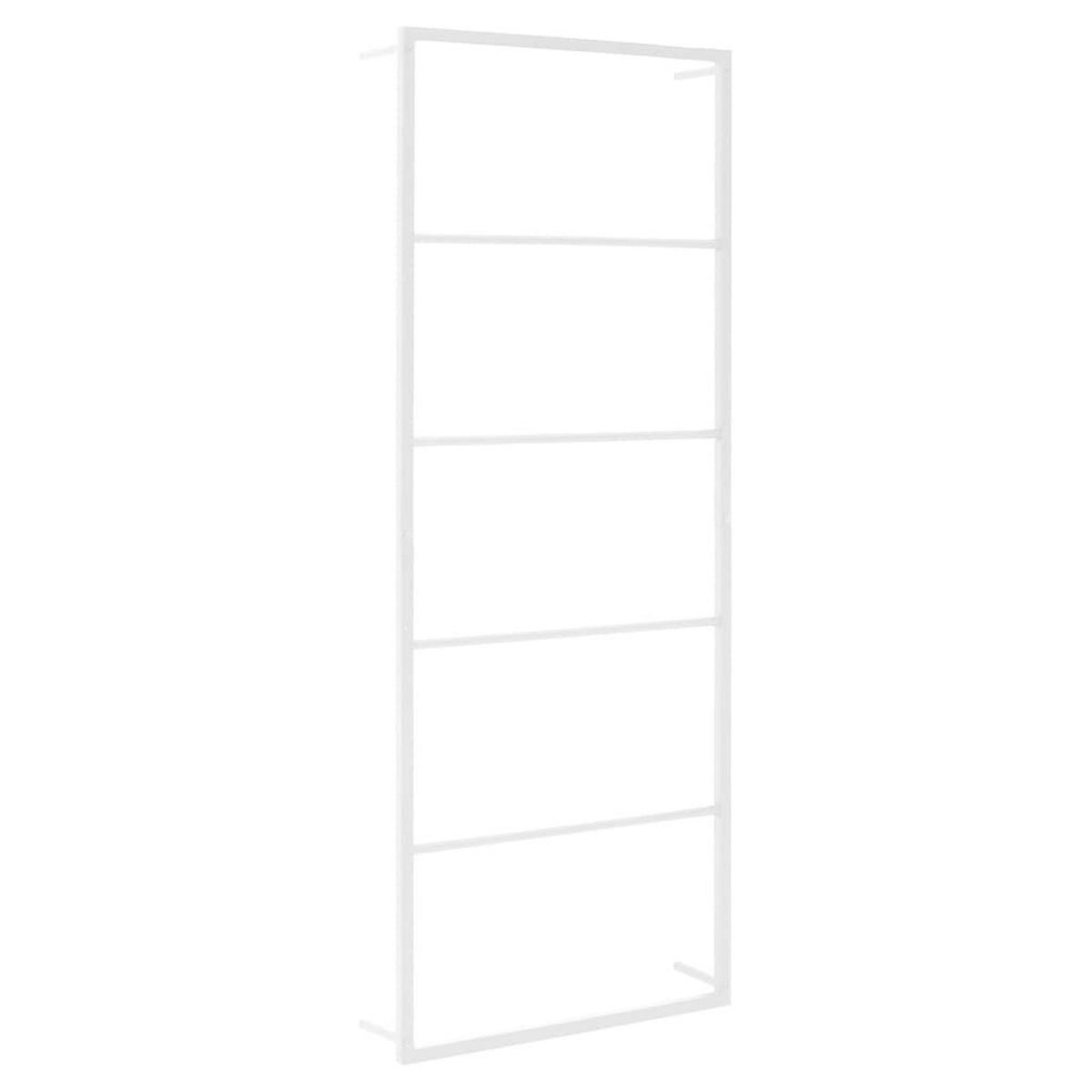 VIDAXL Porte-serviette Blanc 45x10x115 cm Acier