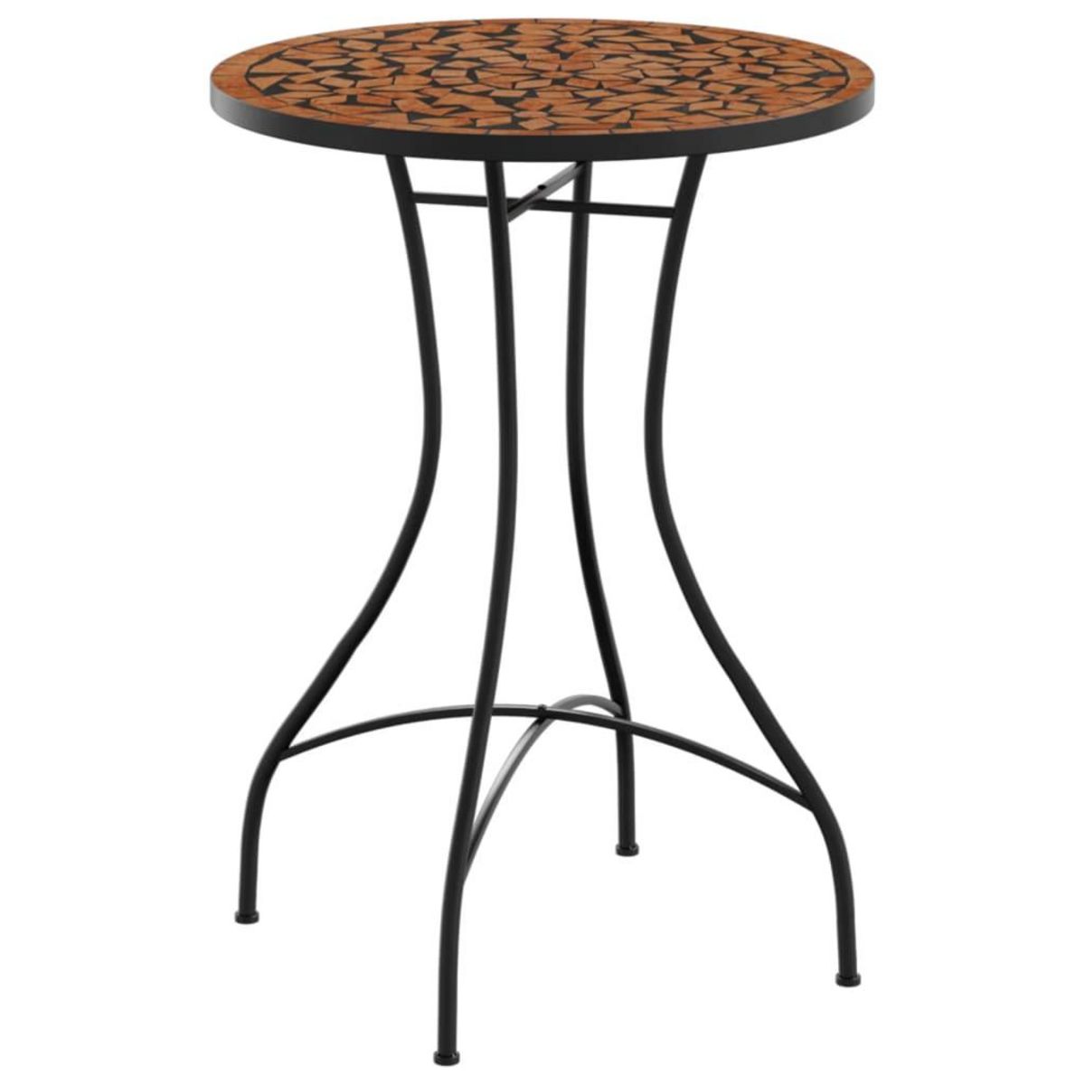 VIDAXL Table de bistro mosaïque terre cuite Ø50x70 cm ceramique