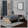 Voir la diapositive 1 : Lit avec rangements 90x190 cm, 2 tiroirs et tête de lit CAMA