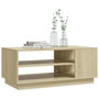 Voir la diapositive 4 : VIDAXL Table basse chene sonoma 102x55x43 cm bois d'ingenierie