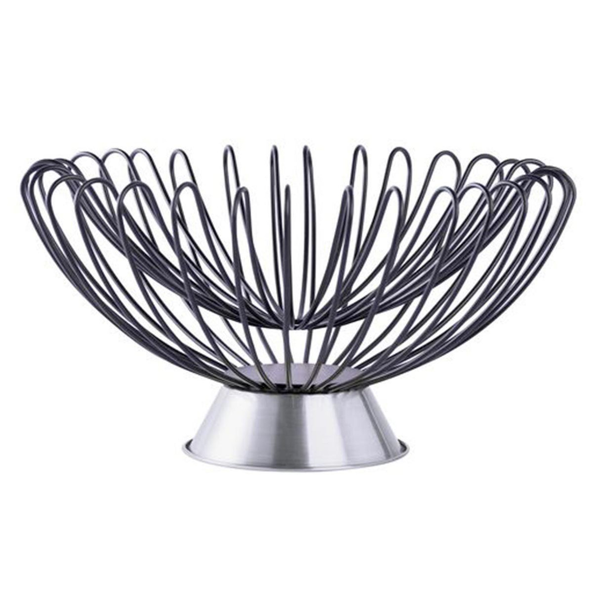 Voir la diapositive 1 : Paris Prix Corbeille à fruits déco  malibu  37cm noir & argent