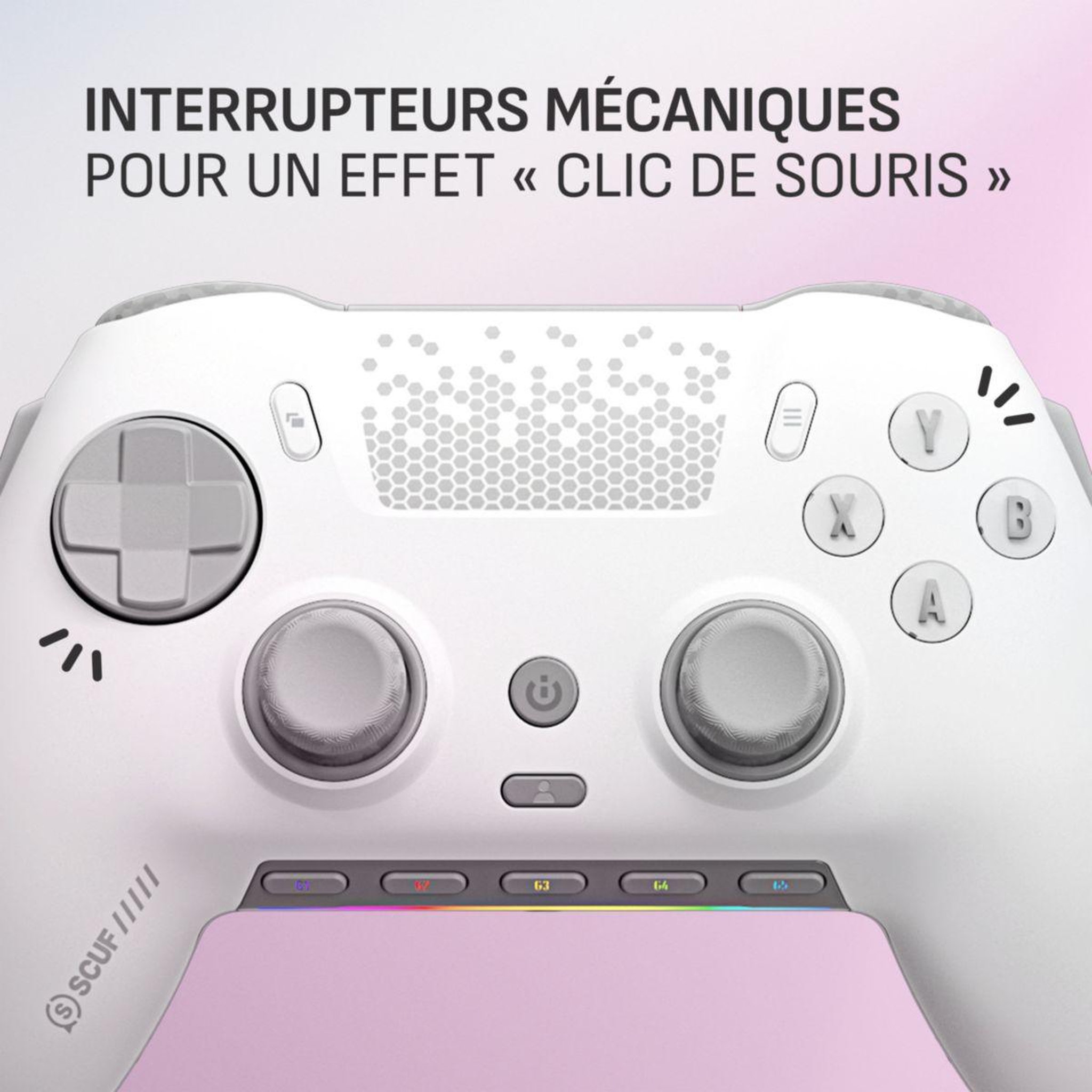 Voir la diapositive 2 : SCUFGAMING Manette Envision HE Wireless Controller - White