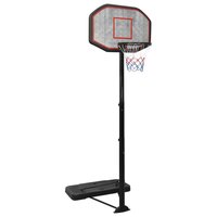 HOMCOM Panier de Basket-Ball sur pied pour bord de piscine poteau panneau,  base de lestage sur roulettes hauteur arceau réglable 1,1 - 1,3 m noir  blanc pas cher 