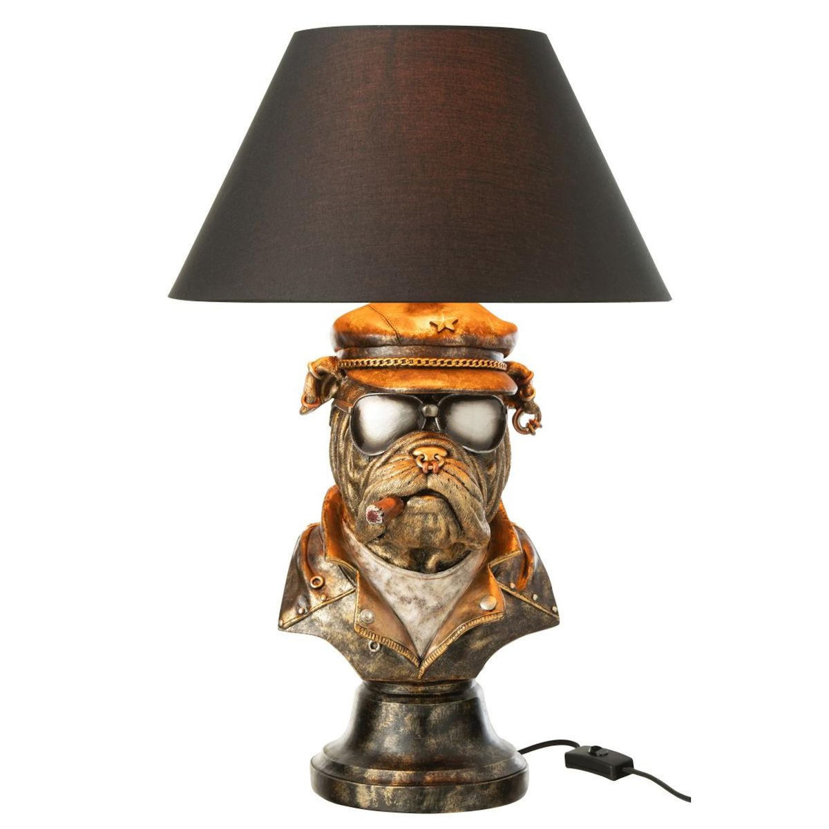 Paris Prix Lampe à Poser Bulldog  Trendy  57cm Marron