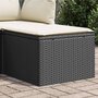 Voir la diapositive 1 : VIDAXL Tabouret de jardin avec coussin noir 55x55x37 cm resine tressee