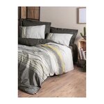 GENERIQUE Parure de lit - 129CTN64414 - 1 housse de couette 220 x 240 cm + 2 taies d'oreiller 60 x 60 cm - 100% coton ranforcé - Vison