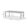 Voir la diapositive 3 : HESPERIDE Table de jardin fixe en aluminium effet bois 8 places EVASION