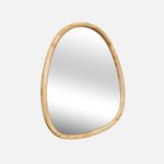 SWEEEK Miroir organique en bois de sapin 75cm. Coloris disponibles : Beige, Marron