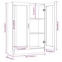 Voir la diapositive 6 : VIDAXL Armoire a vitrine Chene brun 82,5x30,5x115cm Bois d'ingenierie