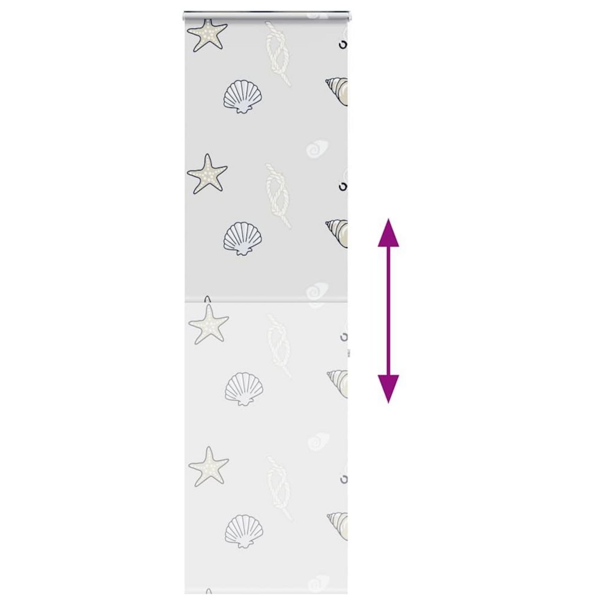 VIDAXL Store enrouleur de douche avec cassette largeur du tissu 76 cm