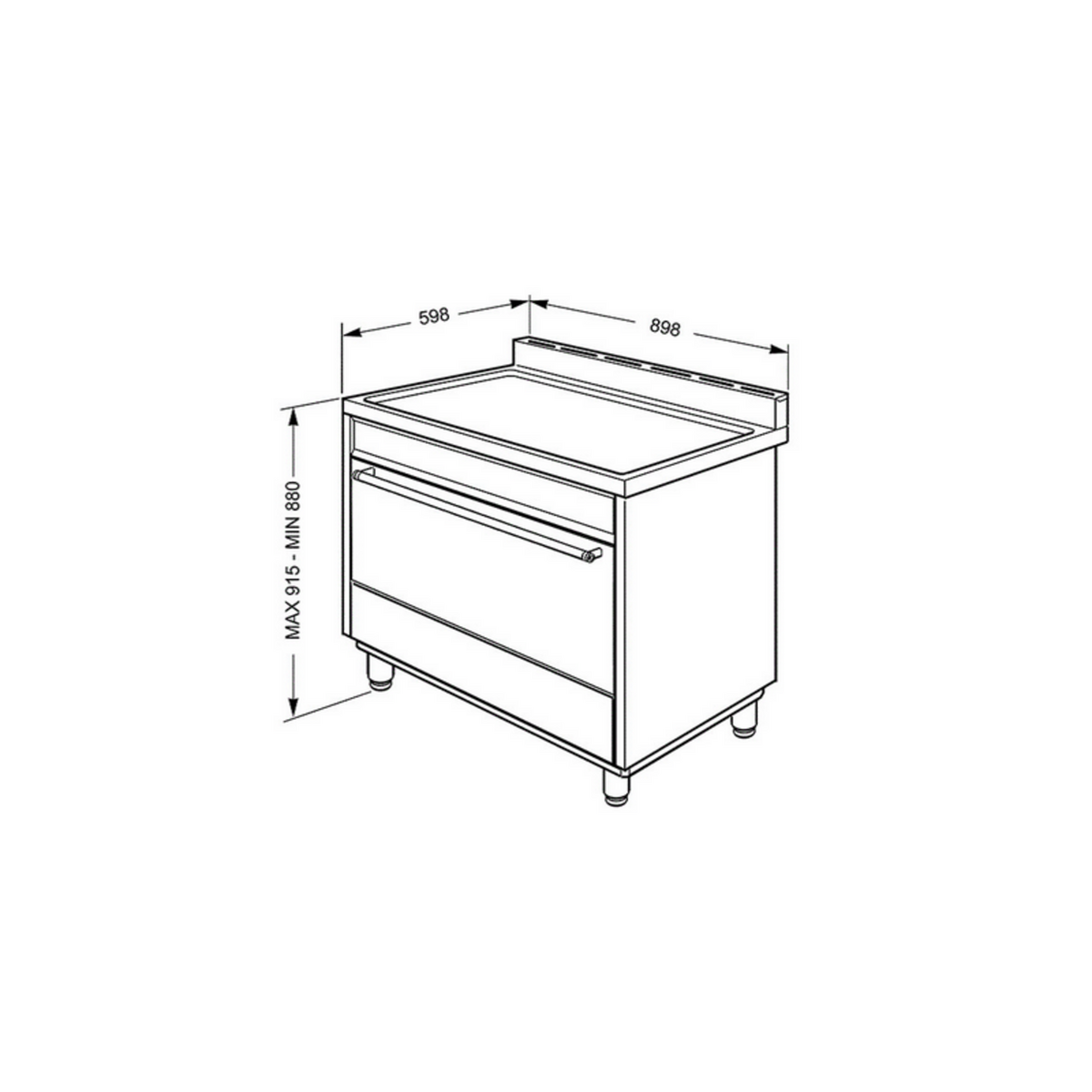 SMEG Piano de cuisson dessus gaz SMEG CG90X2