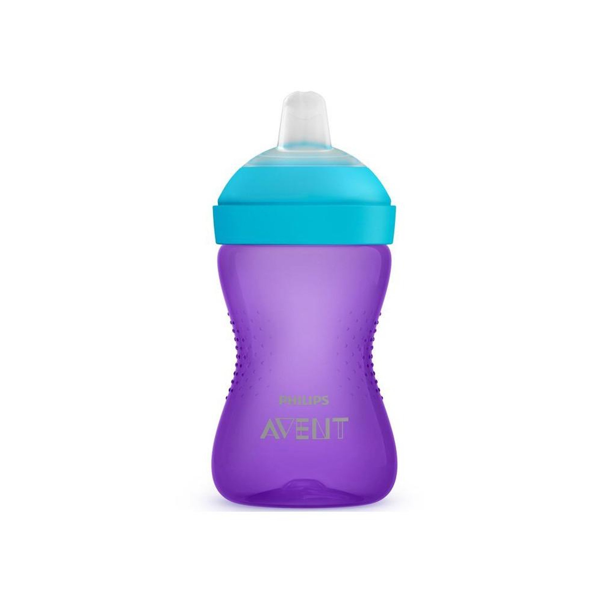 Voir la diapositive 2 : Philips Avent Bouteille de boisson philips avent my grippy scf802/02 300 ml bec souple anti-fuite violet/turquoise 9 mois+
