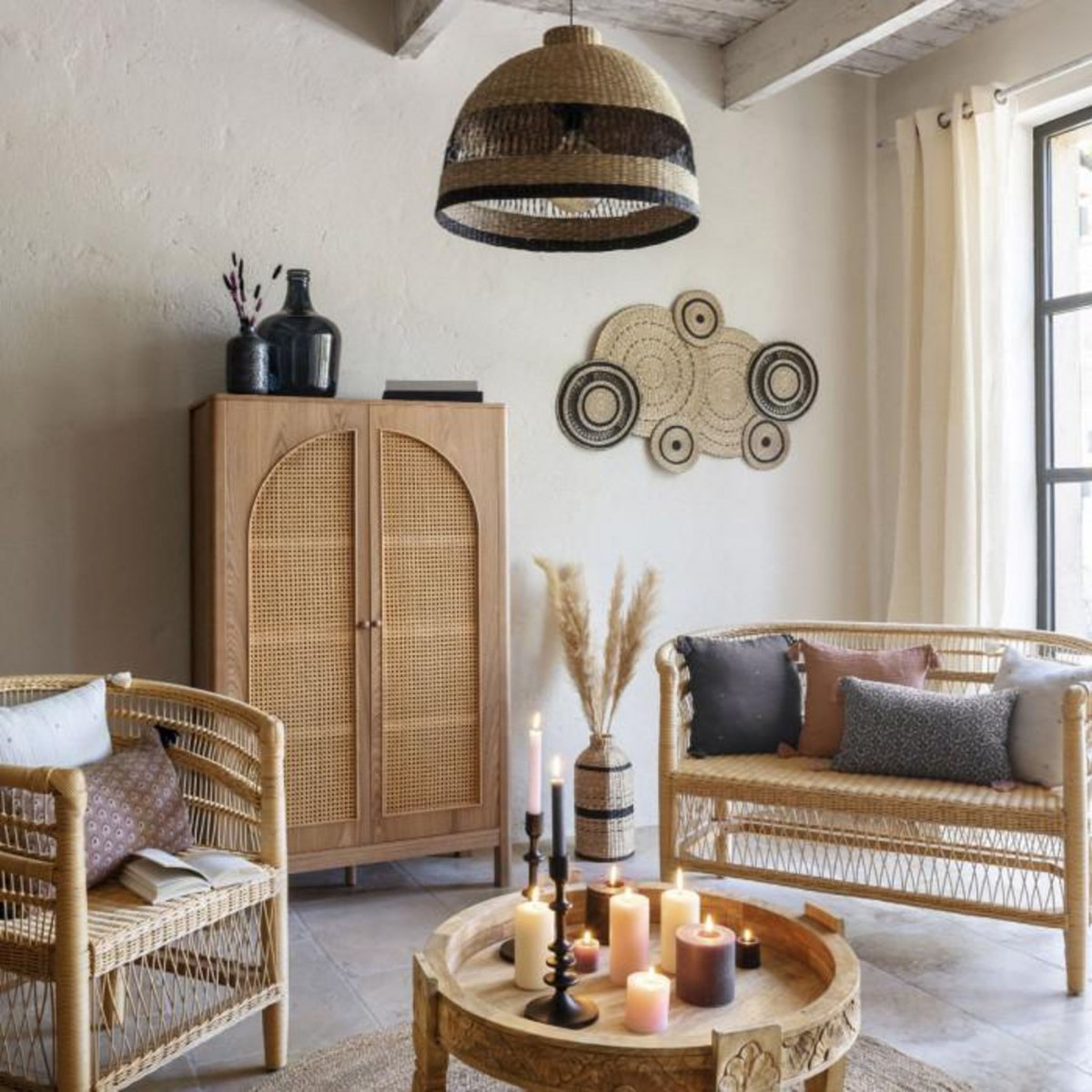 ATMOSPHERA Vase Déco en Céramique  Lumhiv  21cm Gris