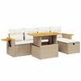 Voir la diapositive 2 : VIDAXL Salon de jardin avec coussins 6 pcs beige resine tressee