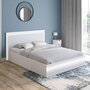 Voir la diapositive 2 : ID MARKET Lit double CHARLIE 140 x 190 cm avec sommier et LED intégrées blanc