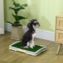 Voir la diapositive 2 : PAWHUT Litière gazon synthétique chien toilette portable à pelouse tiroir à déjection crème bleu gris