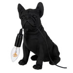 Paris Prix Lampe à Poser Déco  Bulldog  28cm Noir