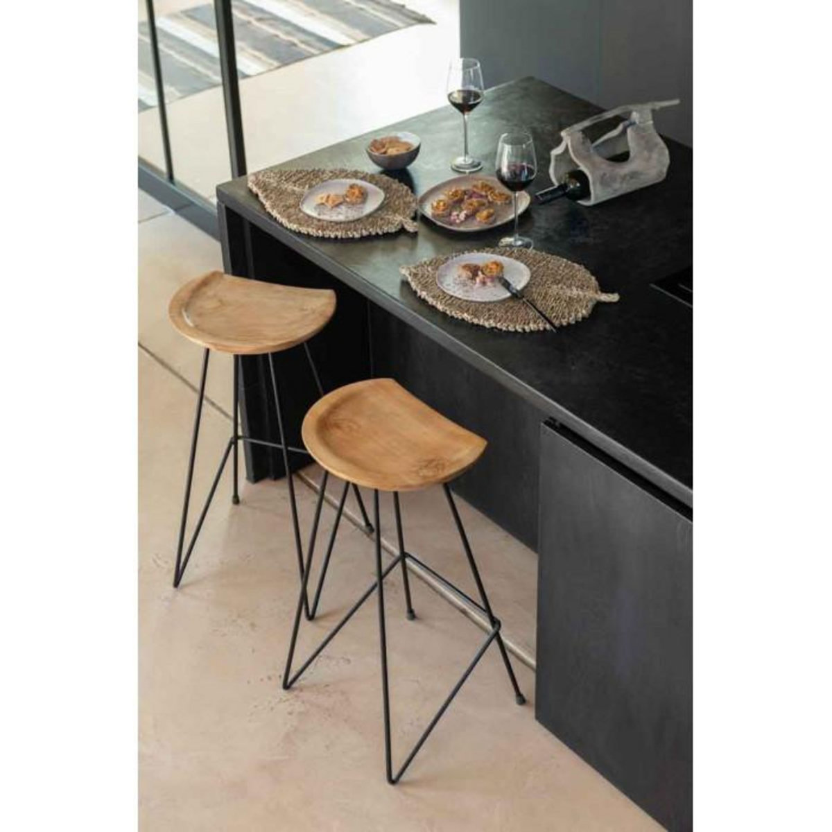 Paris Prix Support pour Plantes en Bois  Valeria  33cm Naturel