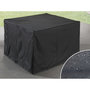 Voir la diapositive 5 : BEST MOBILIER Cuba - salon de jardin encastrable 8 places - en résine tressée - noir avec coussins gris + housse de protection