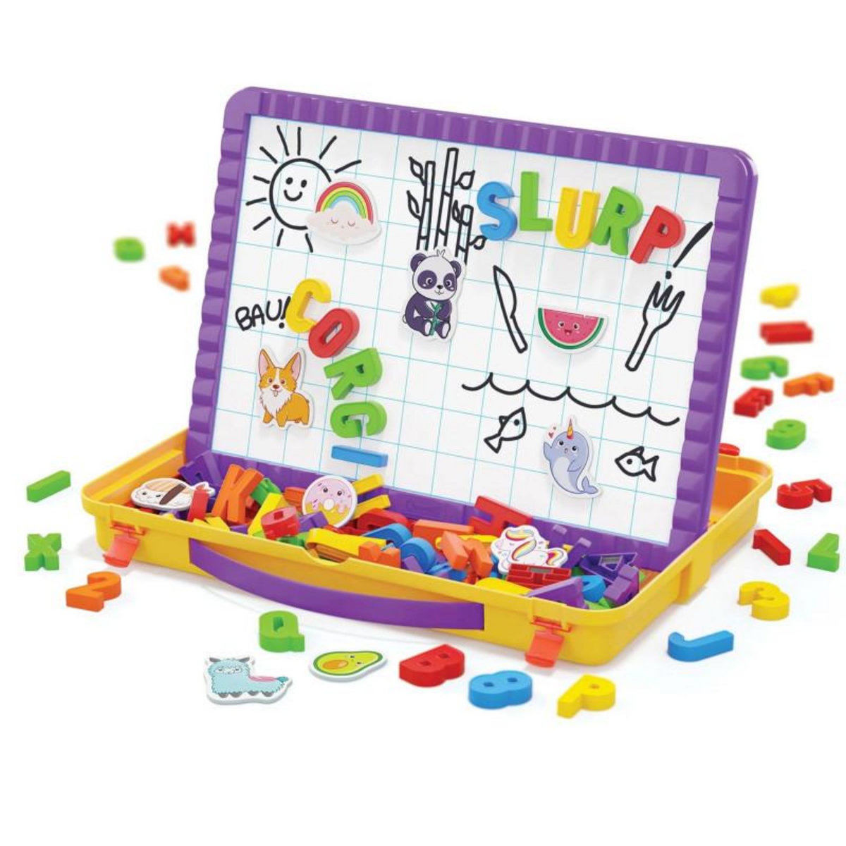 Quercetti Quercetti Magnetic Board Letters in Storage Case
