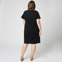 IN EXTENSO Robe manches courtes noire grande taille femme
