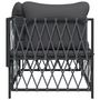 Voir la diapositive 5 : VIDAXL Canapé d angle de jardin avec coussins anthracite tissu tissé