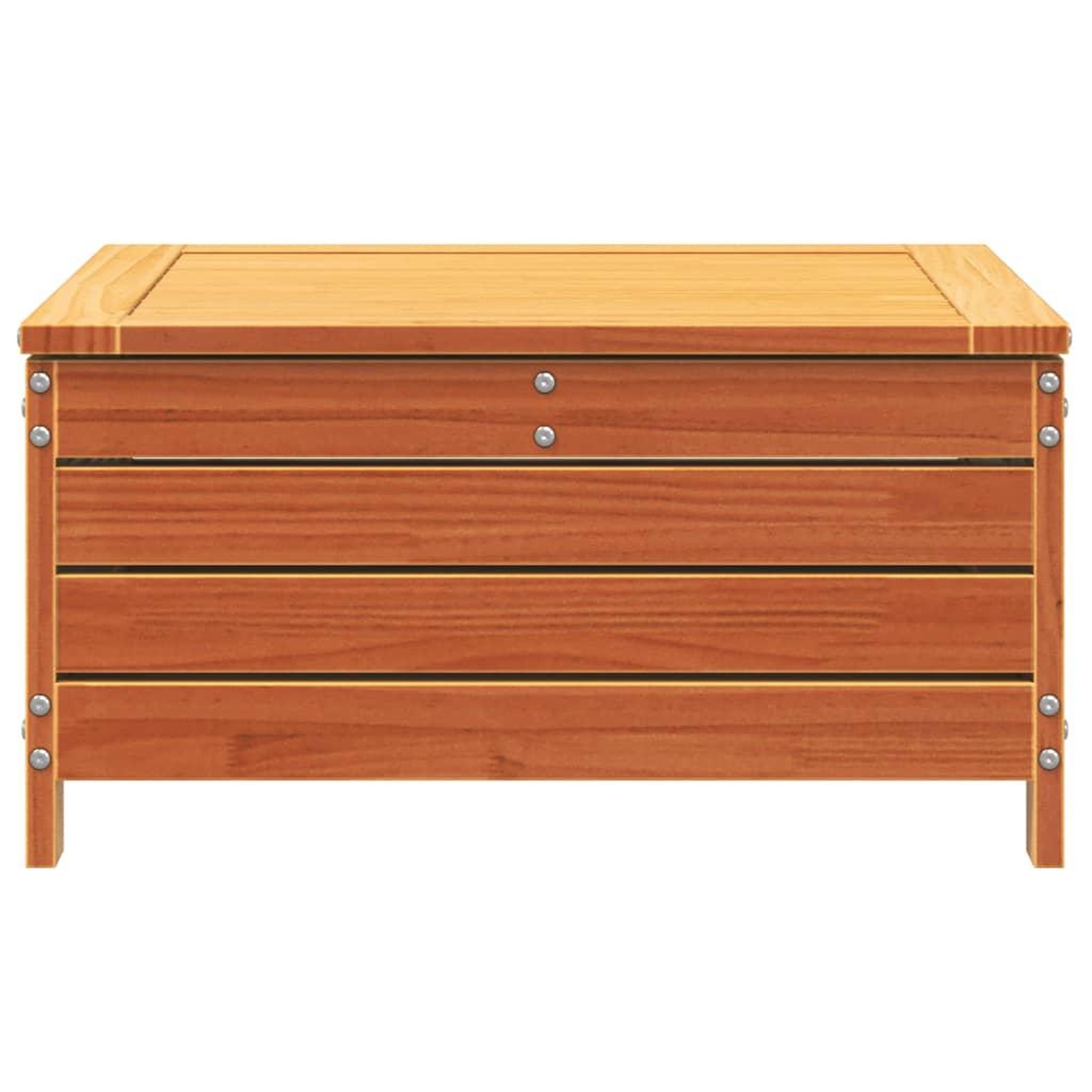 Voir la diapositive 4 : VIDAXL Repose-pied de jardin cire marron 62x63,5x32 cm bois pin massif